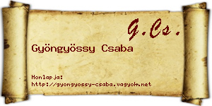 Gyöngyössy Csaba névjegykártya