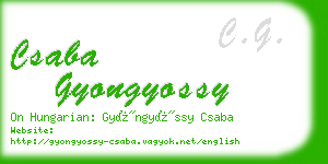 csaba gyongyossy business card